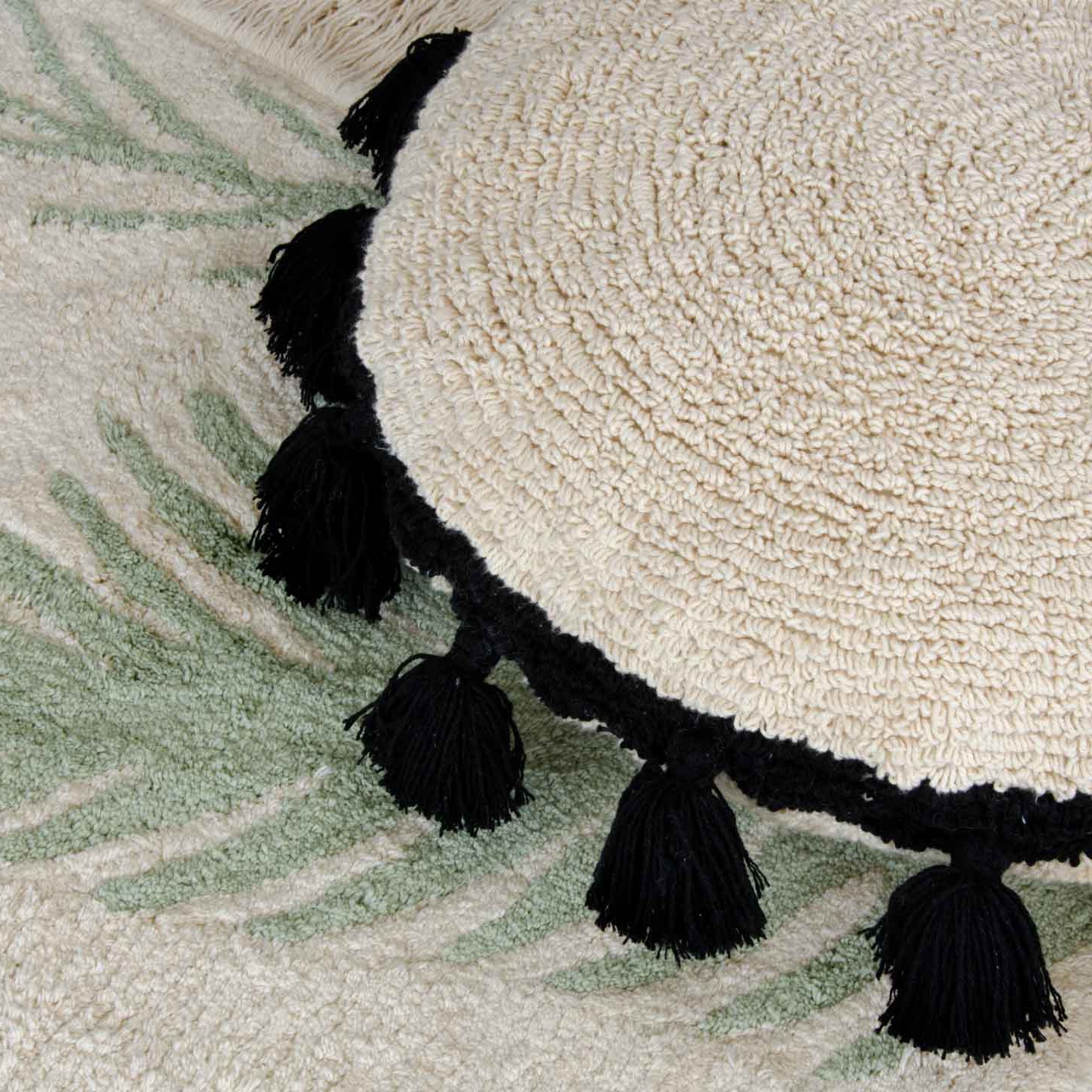 CUSHION CIRCLE BLACK
